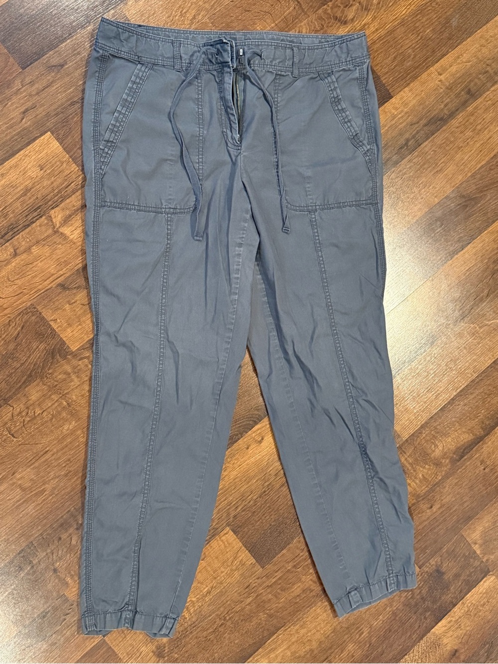Loft Casual Drawstring Utility Pants - Gray (women’s size 12)